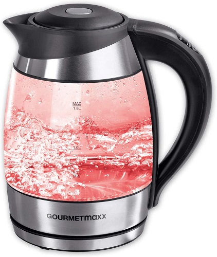 Gourmetmaxx Wasserkocher LED Glas Gourmetmaxx Wasserkocher LED Glas