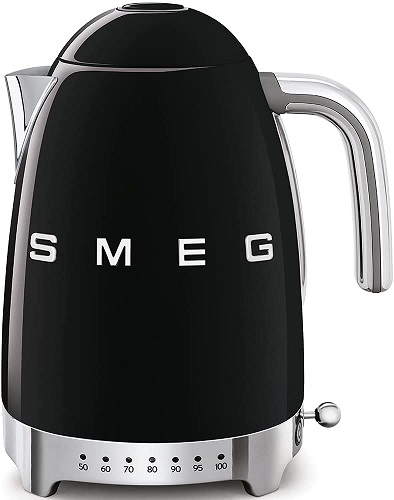 SMEG Wasserkocher mit Temperaturregelung schwarz SMEG Wasserkocher mit Temperaturregelung schwarz